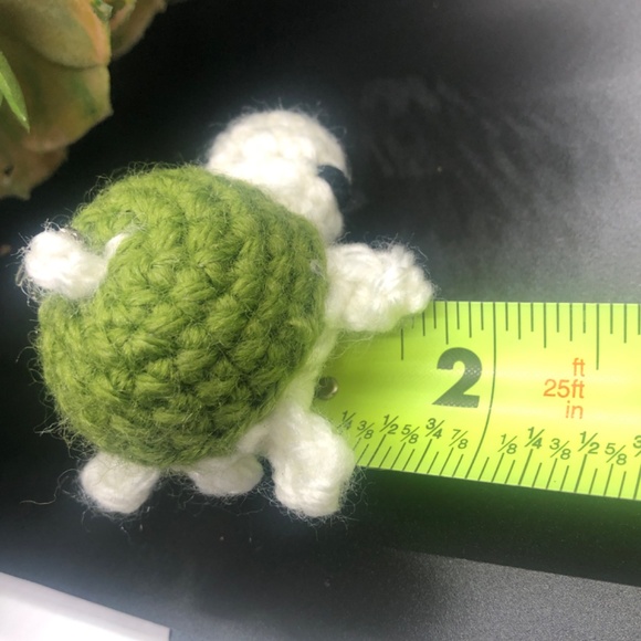 Hand Crochet  Mini Sea Turtle  Amigurumi Keychain - Picture 9 of 13